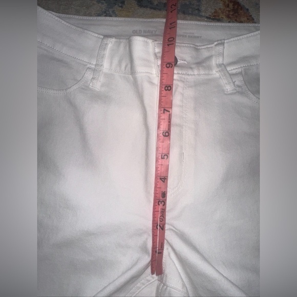 NWT Old Navy Jeans Womens Sz 4 White Super Skinny High Rise Denim Stretch - Picture 4 of 11